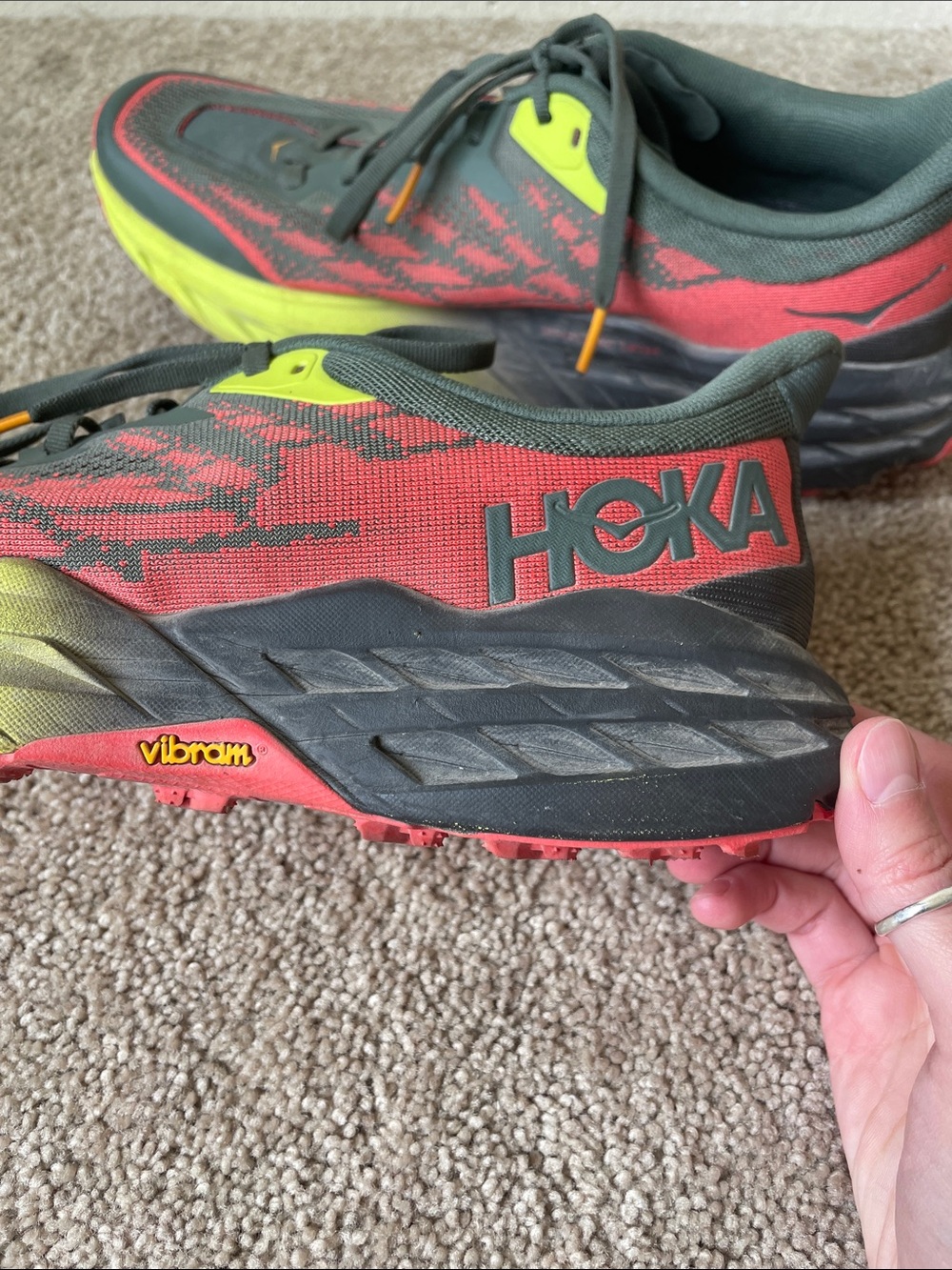 Hoka Speedgoat 5 Men's Running Shoes Sneakers 11.5 Athletic Lightweight Trail - Picture 14 of 15